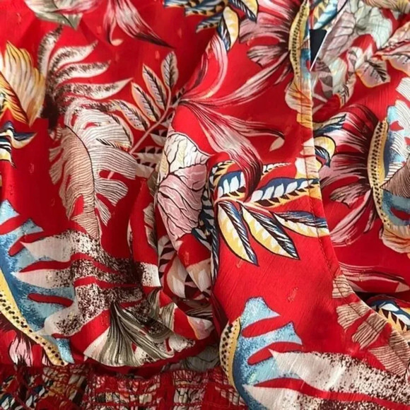 Rachel rachel ROY Wrap Cropped Blouse Size Small NWT Red - Picture 4 of 4